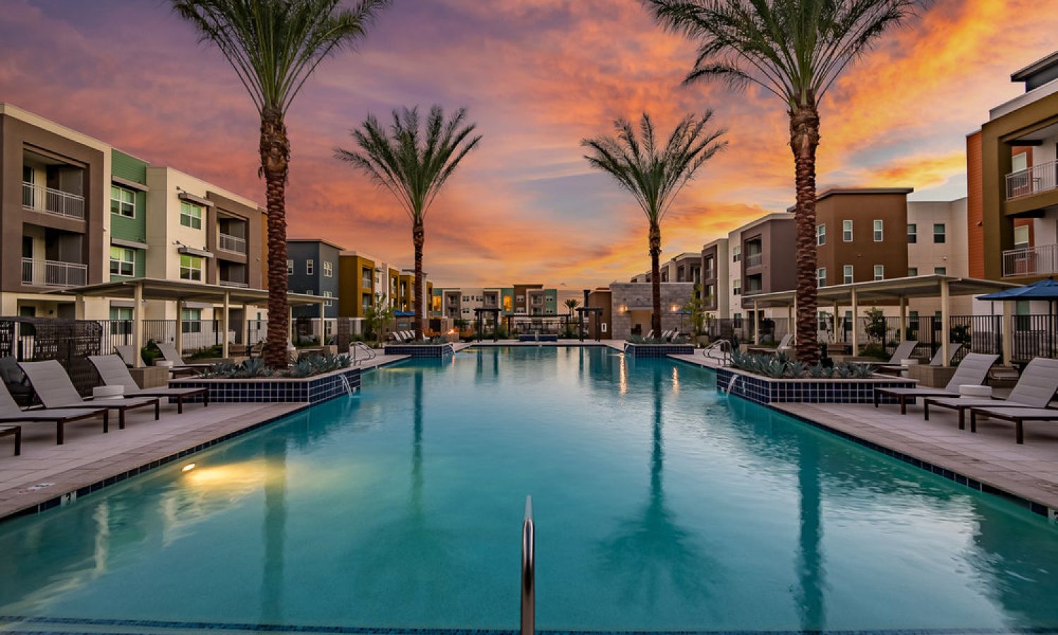 Origin resort-style pool and sun deck in Goodyear, AZ