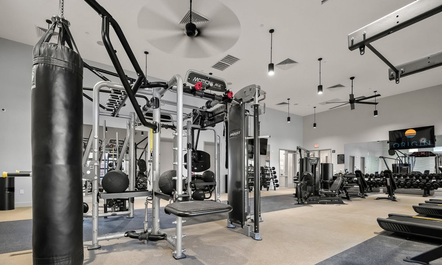 Origin fitness center with weights and training equipment in Goodyear, AZ